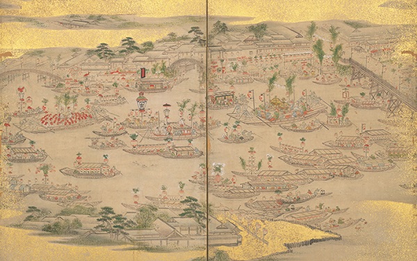 天神祭の船渡御（ふなとぎょ）図