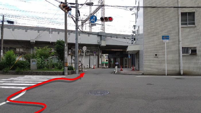 JR東西線『大阪城北詰駅』から、京橋フロントビルへの道順